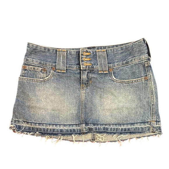 ABERCROMBIE & FITCH Blue Denim Mini Skirt Size 0 - Picture 3 of 6